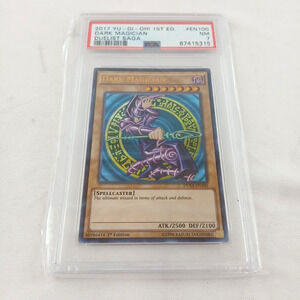Yu-Gi-Oh Dark Magician – Duelist Saga 1st Ed Ultra Rare 2017 PSA 7 NM DUSA-EN100